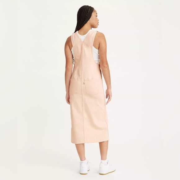 Levi’s Fresh Hendrix Pastel Pink Overalls Dress / Jumper Size XL 100% Cotton - Picture 2 of 16